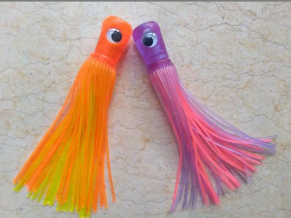 Двойная юбка 8 дюймов рыболовные приманки осьминог силиконовая приманка снасти