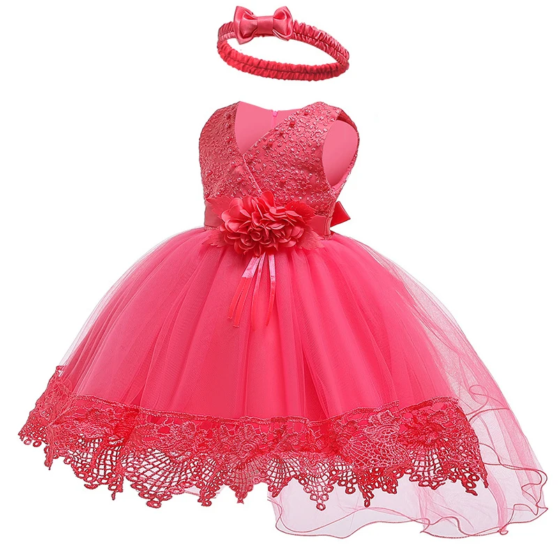 Платье для новорожденных девочек 1 год на День рождения; кружевное фатиновое платье на крестины для маленьких девочек; вечерние платья принцессы для малышей; милое платье - Цвет: as picture