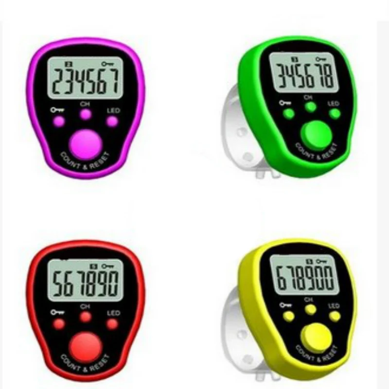 

Clicker 4 Digit Number Counters Plastic Shell Hand Finger Display Manual Counting Tally Clicker Timer Soccer Golf Counter