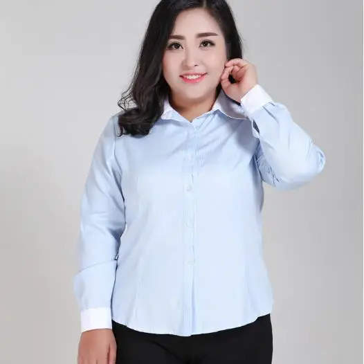 9XL 8XL 7XL 6XL 5XL vetement femme женские рубашки женская шифоновая хлопковая рубашка Летняя женская Деловая одежда размера плюс Топ M294