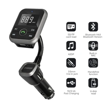 

Hot Onever Car FM Bluetooth Transmitter MP3 Audio Player Wireless FM Modulator Car Bluetooth Kits Handsfree USB Charger for iPho