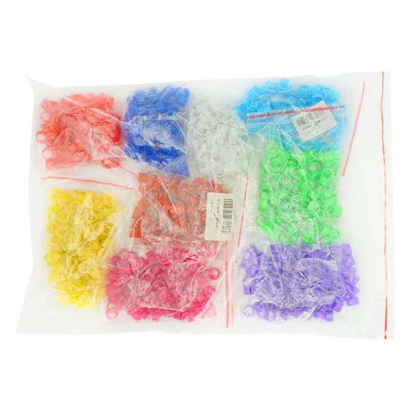 100Pcs Pigeon Birds Foot Rings with Words Numbers Colored Foot Ring Bird Poultry Dove Quail Training Supplies Poultry Tools - Image 2