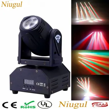 

10W LED Beam Light/RGBW DJ Spot Lighting/10W Beam Effect Stage Moving Head Light/DMX512 LED Spotlight For Party Disco Show Lamp