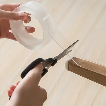 1/2/3/5M Nano Tracsless Tape Double Sided Tape Transparent No Trace Reusable Waterproof Adhesive Cleanable Home Glue Gadget