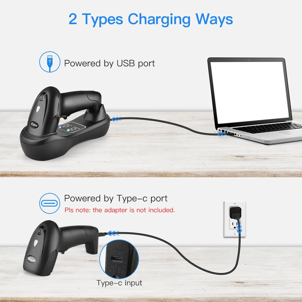 Eyoyo EY-6900D 1D Handheld Wireless Barcode Scanner Reader USB Cradle Receiver Charging Base Bar Code Scan Portable Scanning images - 6