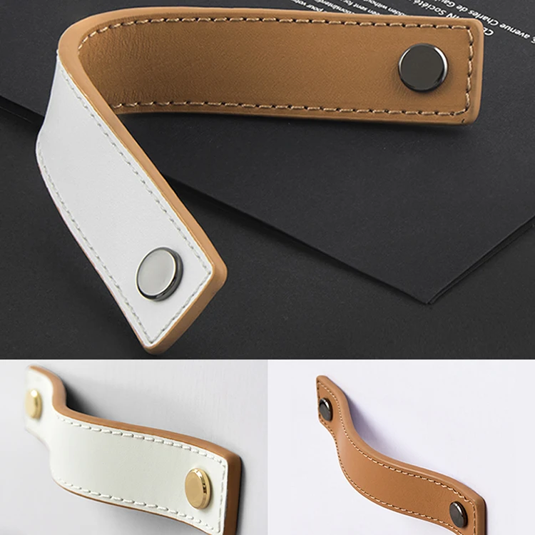 3 цвета/латунь + ручка из натуральной кожи и ручки для мебели шкафа нагрудного