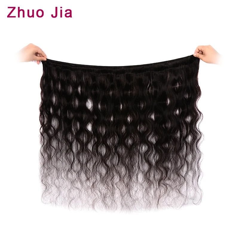ZhuoJia волос бразильские волнистые волосы Фронтальная застежка с волосами младенца Remy человеческие волосы 13x4 уха до Кружева Фронтальная застежка
