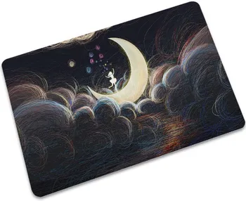 

CAMMITEVER Moon Rugs Anti-Slip Floor Mat Carpet Entrance Doormat Rug Home Decorative Front Door Mat