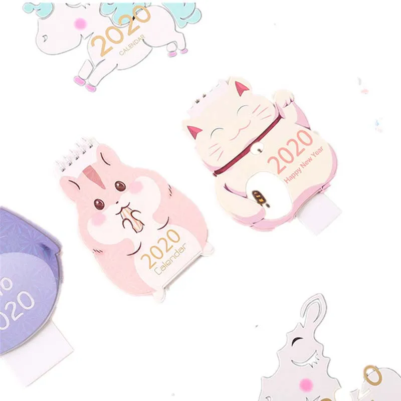 Kawaii милый мини настольный календарь украшения календарь для офиса Note ежедневный график школы поставщика