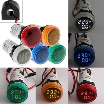 

2in1 22mm AC50-500V 0-100A Amp & Voltmeter Ammeter Voltage Current Meter with CT