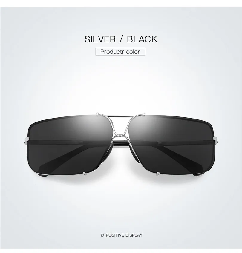 Brand Design Sunglasses Men Driving Square Frame Sun Glasses Male Classic Unisex Goggles Eyewear Gafas M208 - Цвет линз: C2 Silver Black