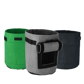 

3PCS 10 Gallon Home Garden Potato Tomato Vegetable Plant Growth Bag Planting Bag Seedling Belt