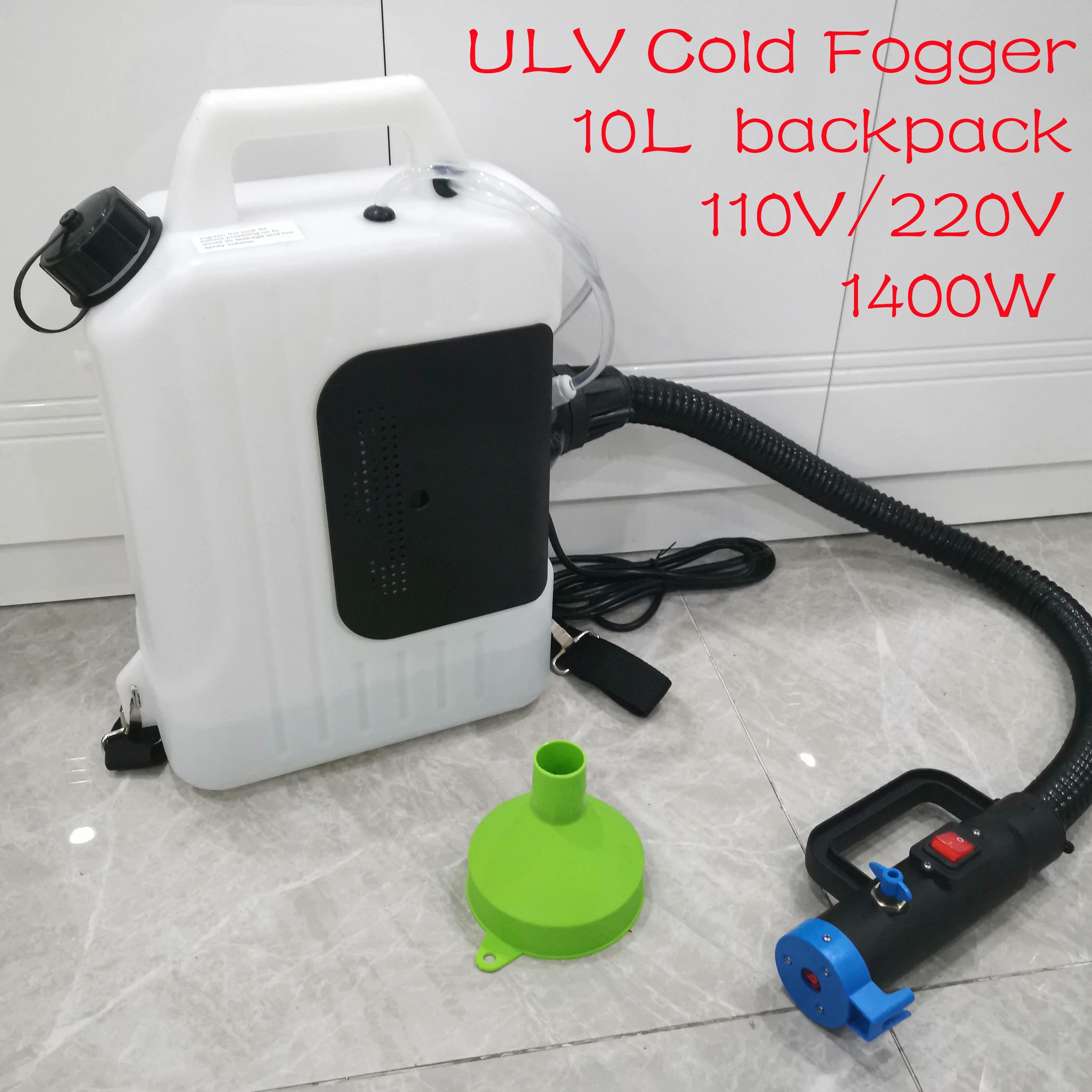 

10L 1400W electric backpack ULV Sprayer fogger cold fogging machine disinfection SANITIZING MISTER 110V / 220V