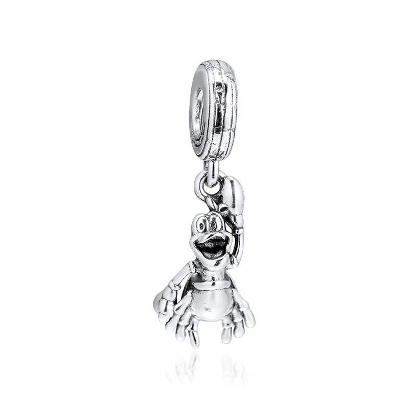 

CKK Fits Pandora Bracelet The Little Mermaid Sebastian Dangle Charm for Jewelry Making Charms Silver 925 Original Bead