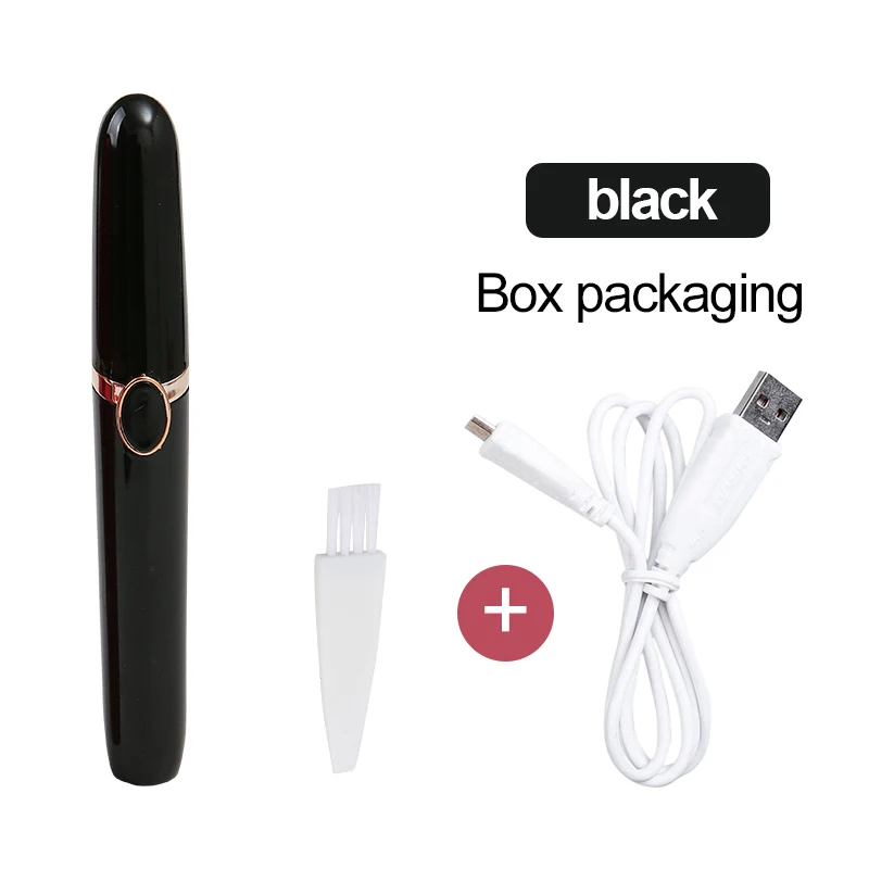 USB model Мини электрический триммер для бровей, для удаления волос на лице, Портативный Женский депилятор, безболезненный эпилятор для бровей, мини бритва, бритвы - Цвет: USB model