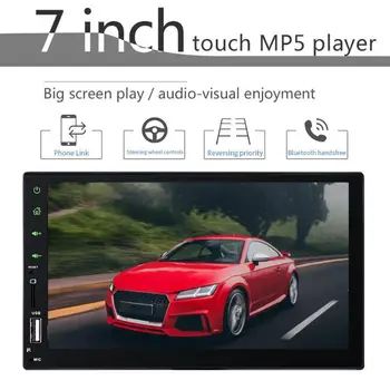 

12V 7 inch MP5 Multi-media Player Wireless Bluetooth Multi-function Support 1080P Format TF Card FM Radio Car In-dash Stereo