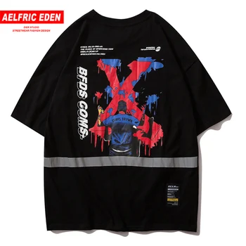 

Aelfric Eden Hip Hop Patchwork Pocket T Shirt Men Fashion Cool Boy Print Tshirt 2020 Summer Loose Streetwear Cotton Short Sleeve