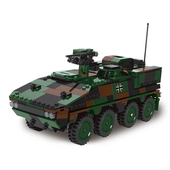 XINGBAO NEW 06043 Military Bricks 808pcs The GTK BOXER Armored Vehicle Model Building Blocks Bricks Educational Toys Stem Toys xingbao 01202 1500pcs the new romantic heart set with light usb building block bricks educational toy valentine s day legoingys