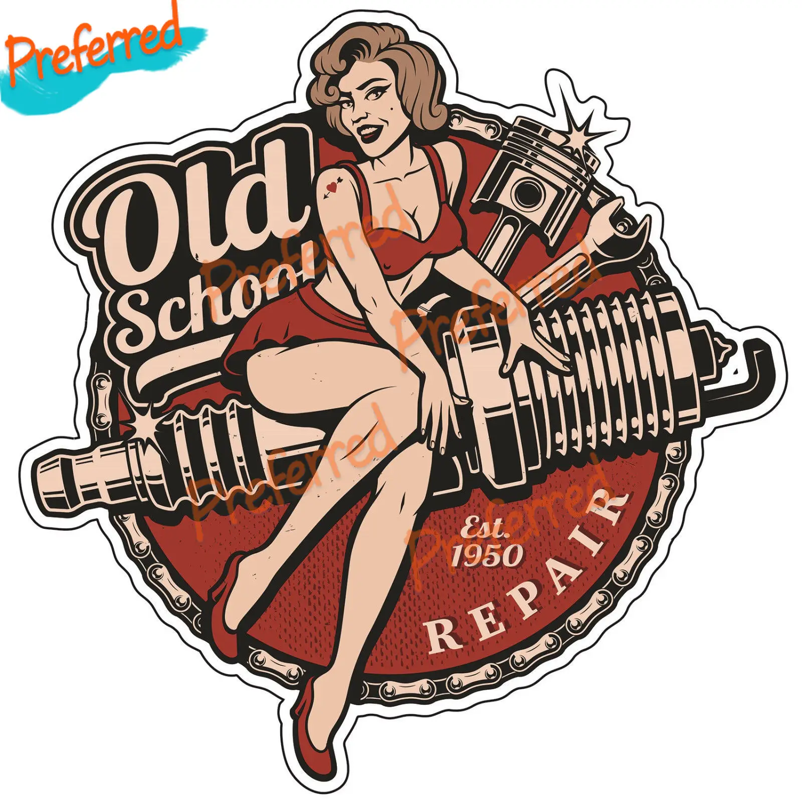 Sticker Adhésif Vintage – Auto Moto Tuning – Italia – Années 80 – Original BROMS CAR