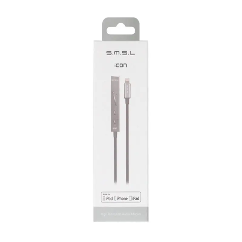 SMSL ICON I2 Headphone Input Lightning Amplifier DAC HI FI Audio Decoder Portable Connector Built in Microphone for iPhone IOS