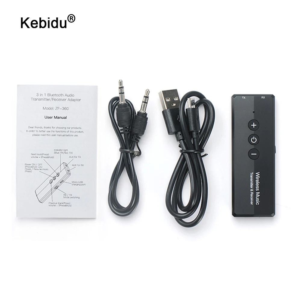 Передатчик kebidu 2 в 1 приемник Bluetooth 5 0 для ТВ ПК автомобильный комплект с кнопкой
