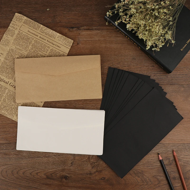 10 Uds. Mini sobres clásicos de papel en blanco para ventana sobres de boda sobre de invitación