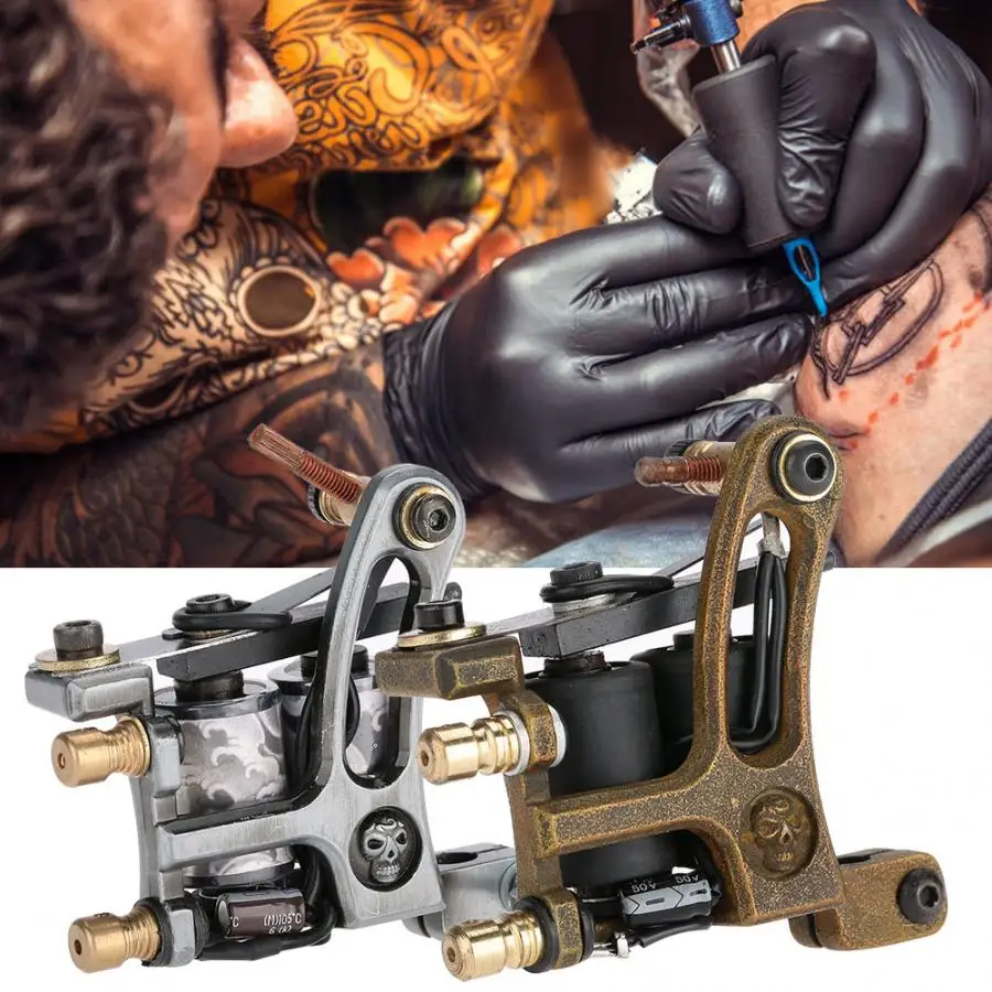 Ручка для тату Профессиональный Скелет Тату катушка машина шейкер перманентное