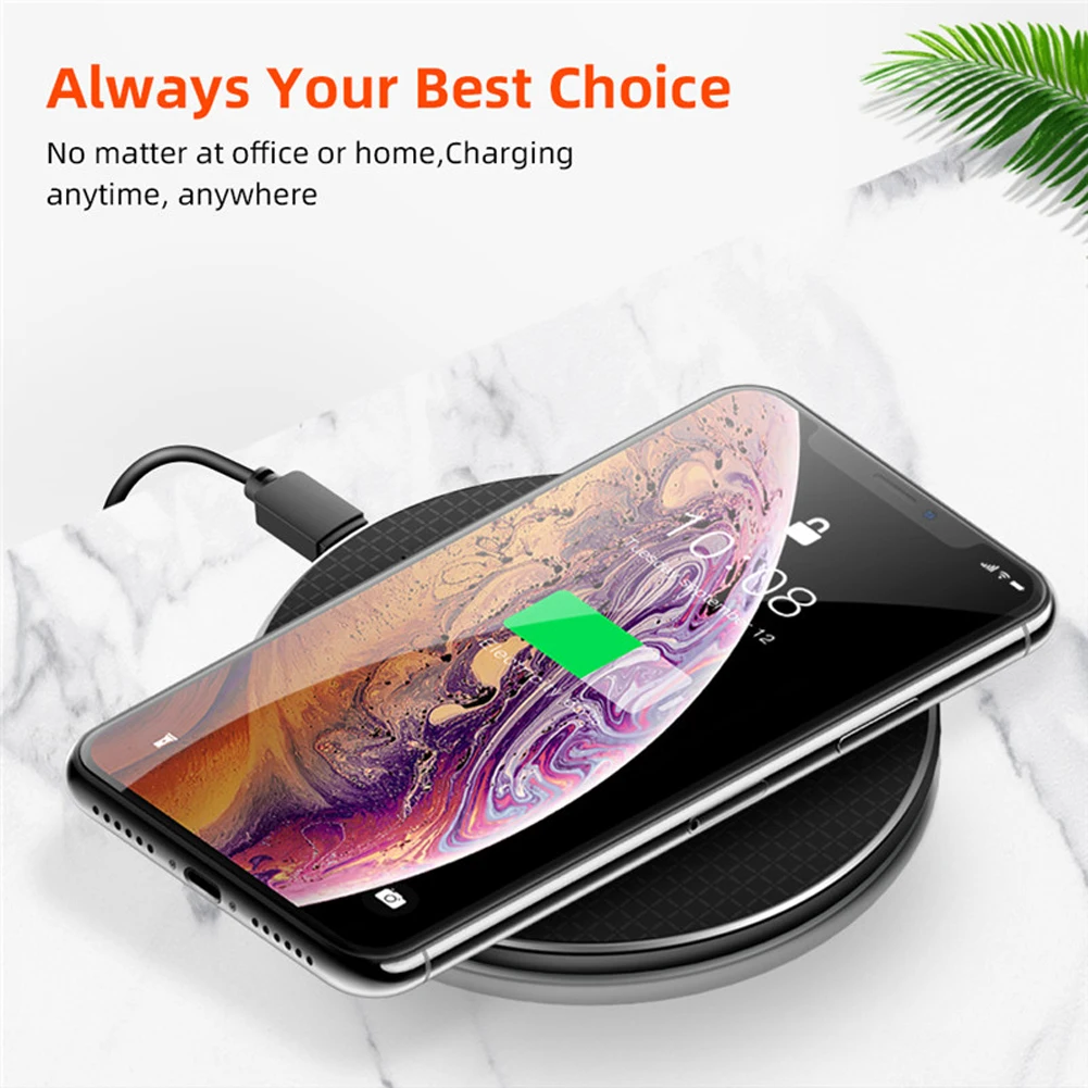 Беспроводное зарядное устройство для iPhone 11 Pro Max Xs 8 Plus 10 Вт Быстрая зарядка samsung