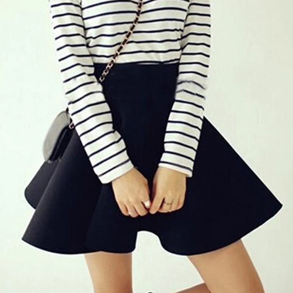 

Womens Fashion Skirts Mini Skirt Ladies Spring Summer High Waist Pleated-Skirts