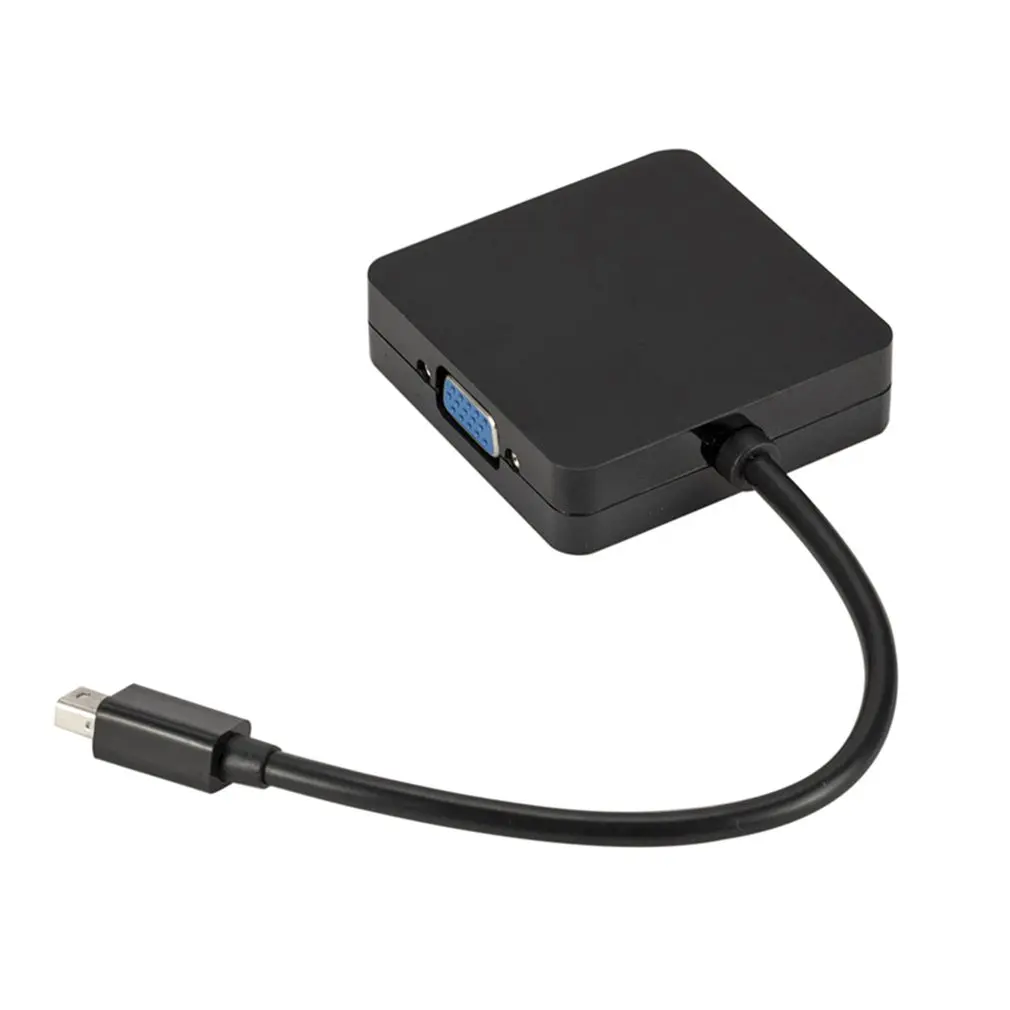 3 в 1 мини дисплей порт DP Thunderbolt к DVI VGA HDMI кабель адаптера для MacBook Pro Аксессуары Черный