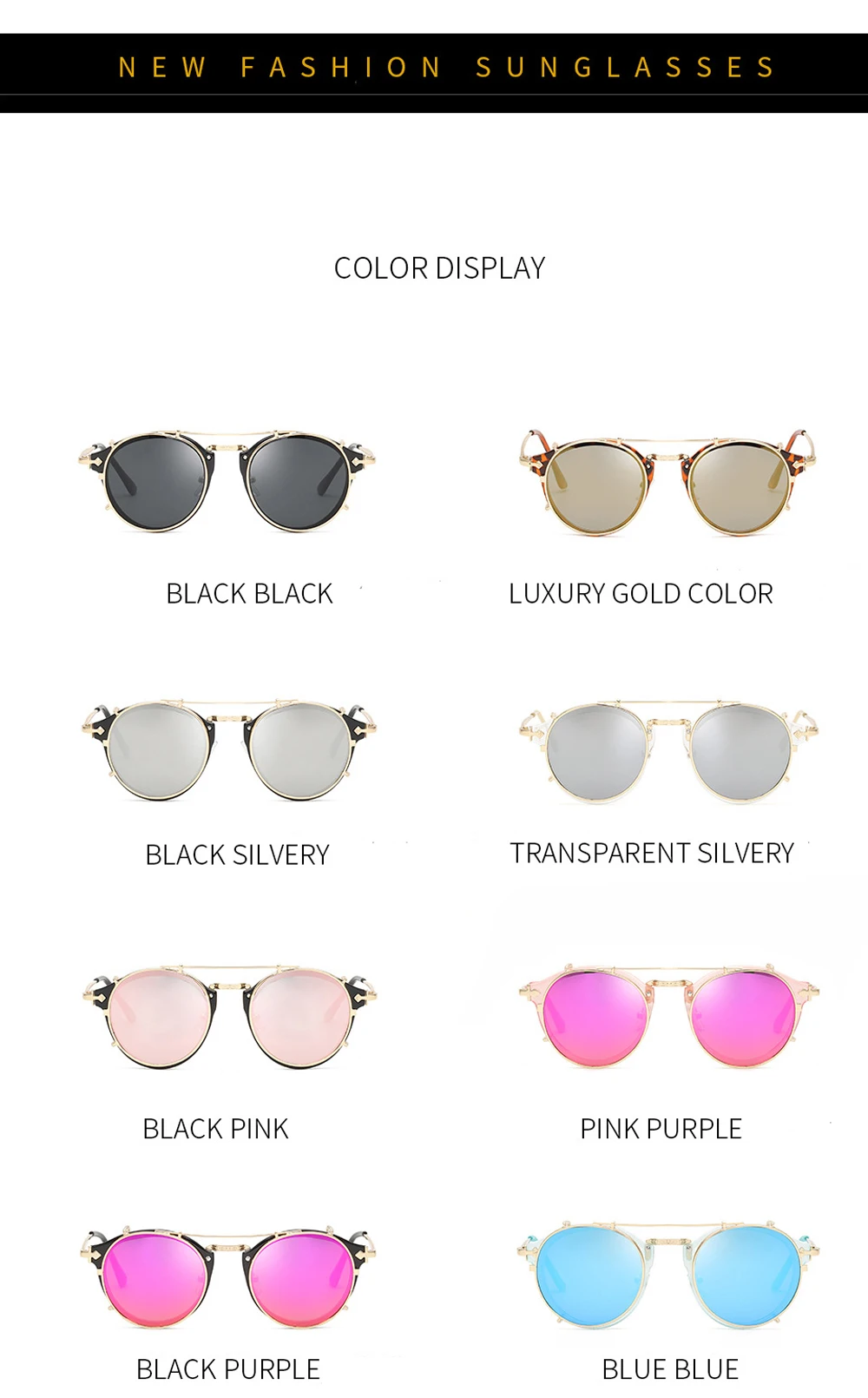 guess sunglasses Clip On Sunglasses Men Steampunk Brand Design Women Fashion Glasses Vintage Retro Fashion Sunglasses Oculos UV400 reader sunglasses