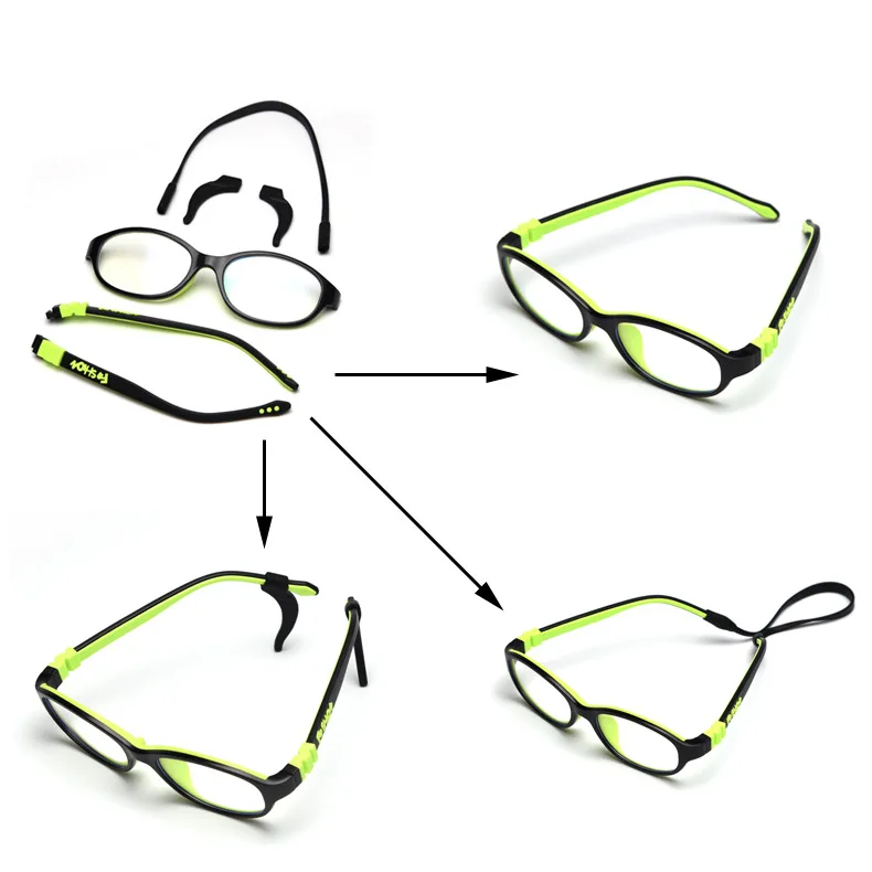 Оптические очки ультра-легкие круглые гибкие детские очки в оправе силиконовые Безопасные гибкие анти-голубые легкие очки