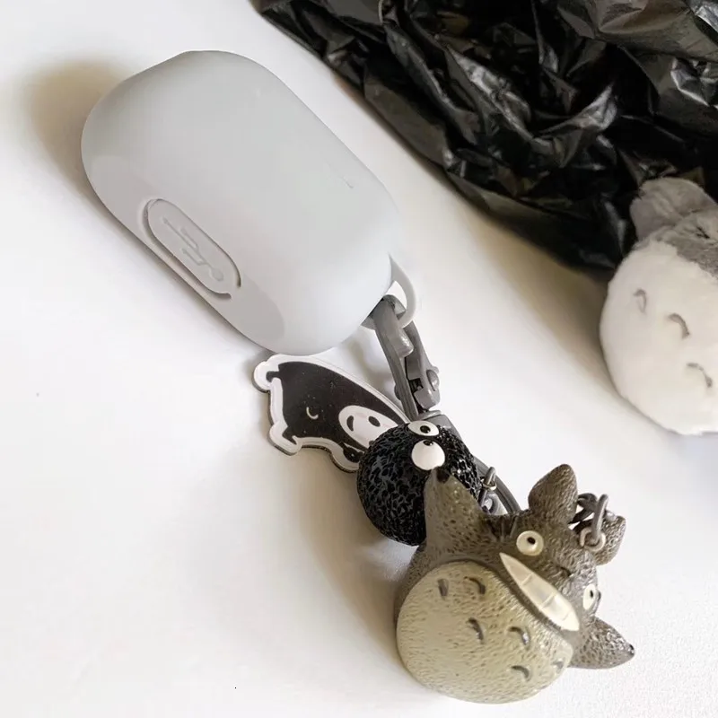 Черный чехол для наушников Totoro Briquettes, силиконовый чехол для Airpods Pro, чехол для ключей, аксессуары, защитный чехол для Airpods Pro 3
