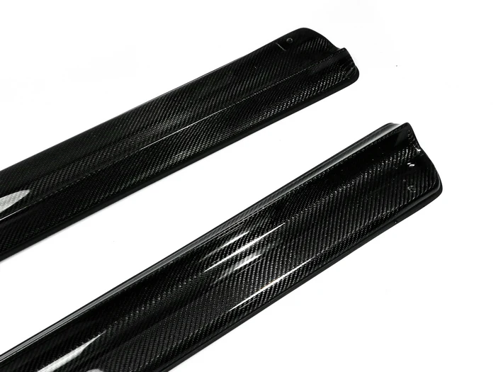 Car-styling PJDM Style Carbon Fiber Side Skirt Extension Glossy Finish Door Step Panel Kit Fibre Tuning Trim Part For FT86 FRS