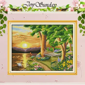 

Twilight Patterns Counted Cross Stitch 11CT 14CT Cross Stitch Set Wholesale Scenery Cross-stitch Kits Embroidery Needlework