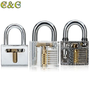 

3 in 1 Cutaway Inside View Of professional Practice Padlocks Lock Pick Tools Locksmith Training Skill Tools Set