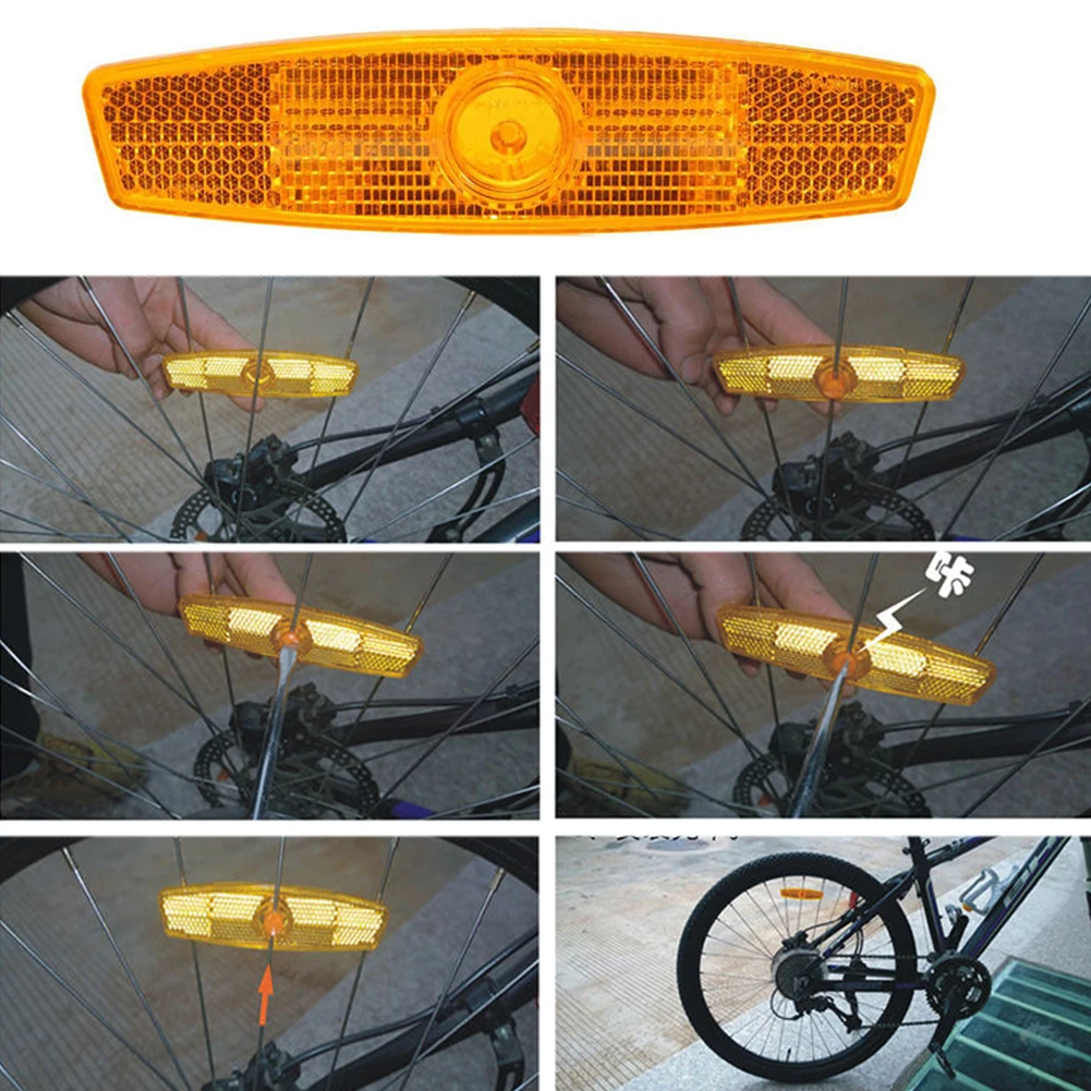 Sale 4pair Outdoor Cycling Bicycle Bike Wheel Safety Spoke Reflector High Reflective Mount Clip Warning Reflective Sheet Wholesale 7
