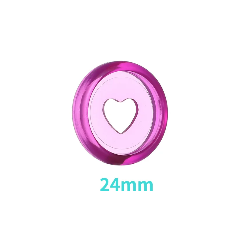 

24mm 30PCS candy color heart-shaped disc binder for binding notebook / planner Diy loose-leaf binding ring binding supplies