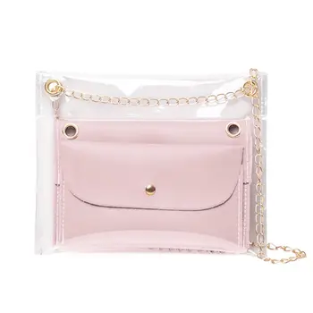 

Women Girls Transparent Handbag Shoulder Bag Summer Beach Purse Crossbody Tote X7XC