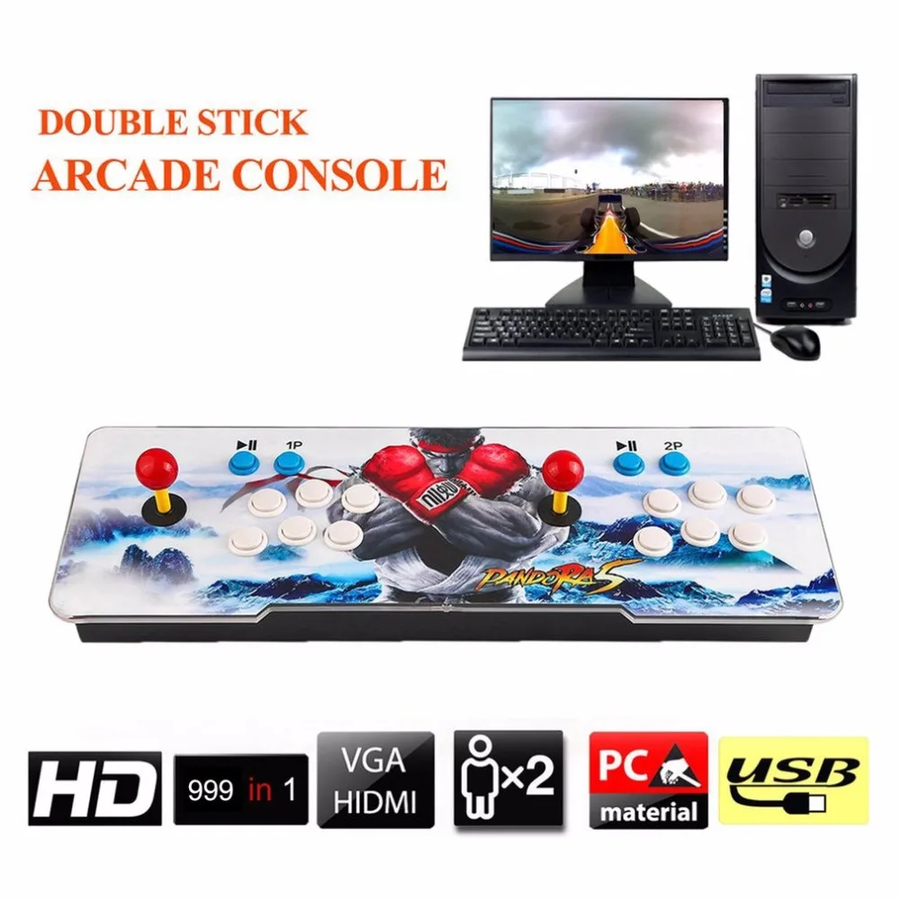 999 In 1 Home TV Monitor Multiplayer Arcade Game Console Controller Kit Set Double Joystick Console Support HDMI VGA