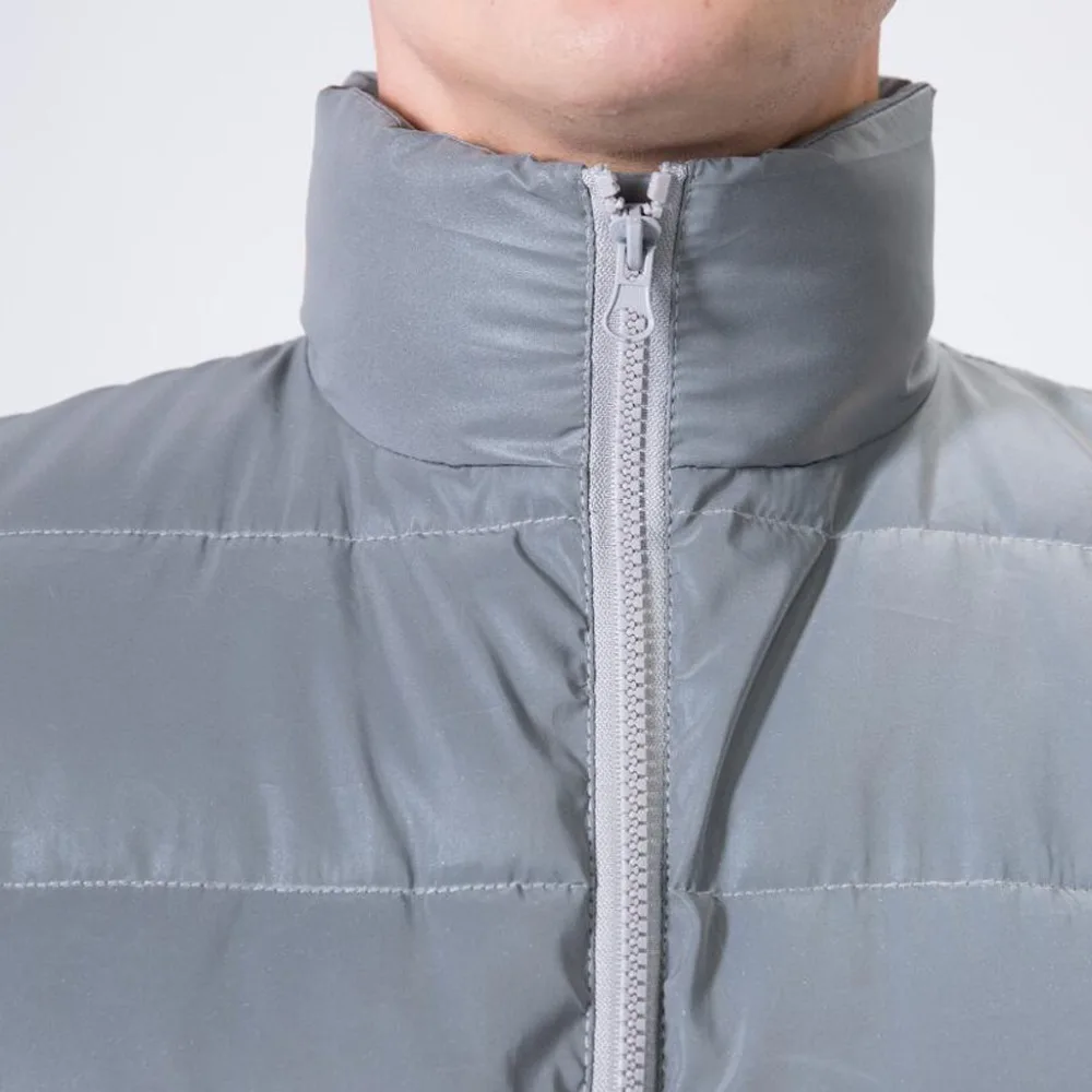 Reflective Jacket Vest Men/women Harajuku Windbreaker Jackets Streetwear Winter&Autumn Cotton Clothes Fashion Coat жилет мужской