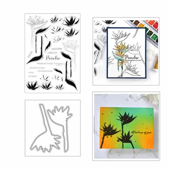 

2020 DIY New Arrival Metal Cutting Dies and Scrapbooking For Paper Making Tree Left With Clear Stamp Embossing Frame Card Craft