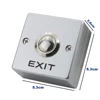 Backlight Zinc Alloy GATE DOOR Exit Button Exit Switch For Door Access Control System Door Push Exit Door Release Button Switch ► Photo 3/6