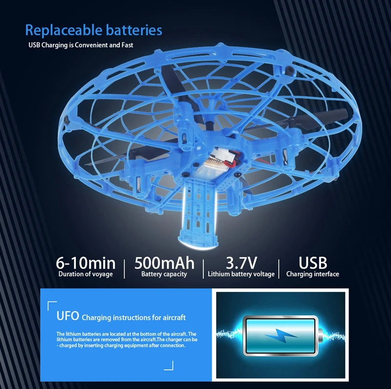 480P Dron Quadcopter UFO Drone With Camera Toys Mini Drone LED Gesture Gravity Induction Drones Induction Quadcopter