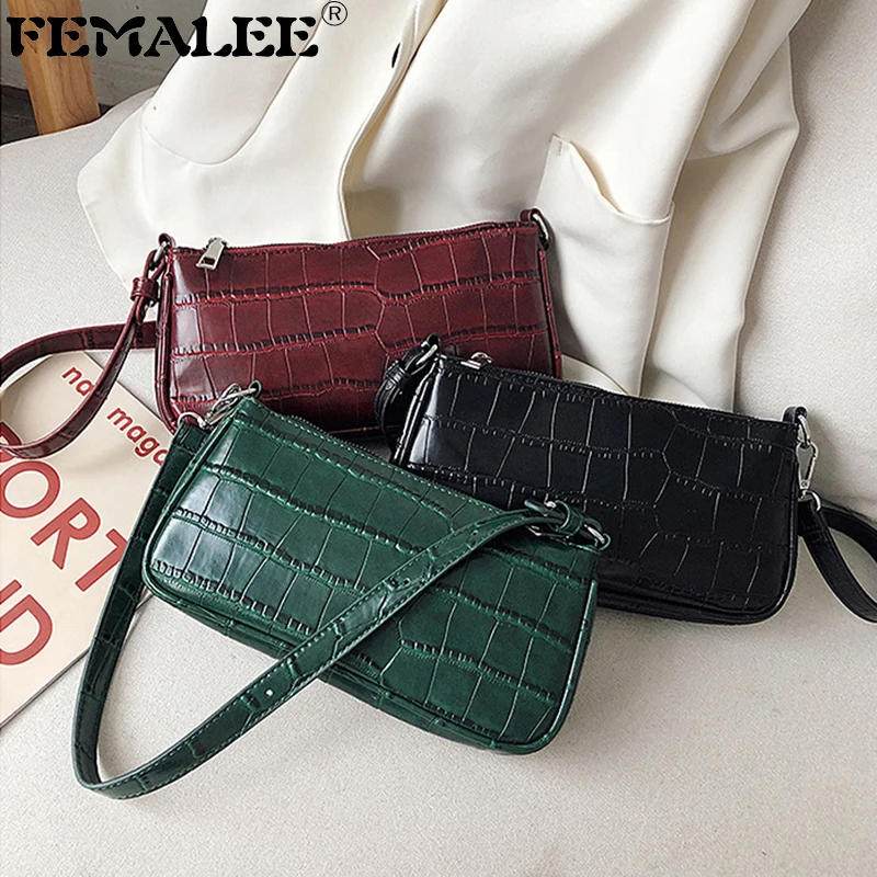 

Alligator Fashion Brand Women Bags PU Leather Baguette Messenger Bag Designer Shoulder Crossbody Bag Women Small Handbag Mujer