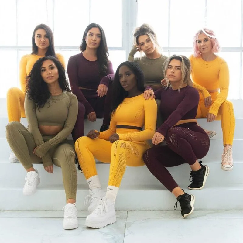 

2020 Hot Selling Women Gym Clothes Yoga Sets Fitness Seamless Leggings