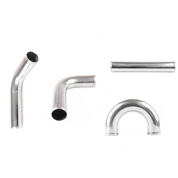 

76mm Aluminum Universal Air Intake Pipe Racing Hose Accessories Inlet Inter Cooler Car Engine Auto High Flow 90 Degrees Filter