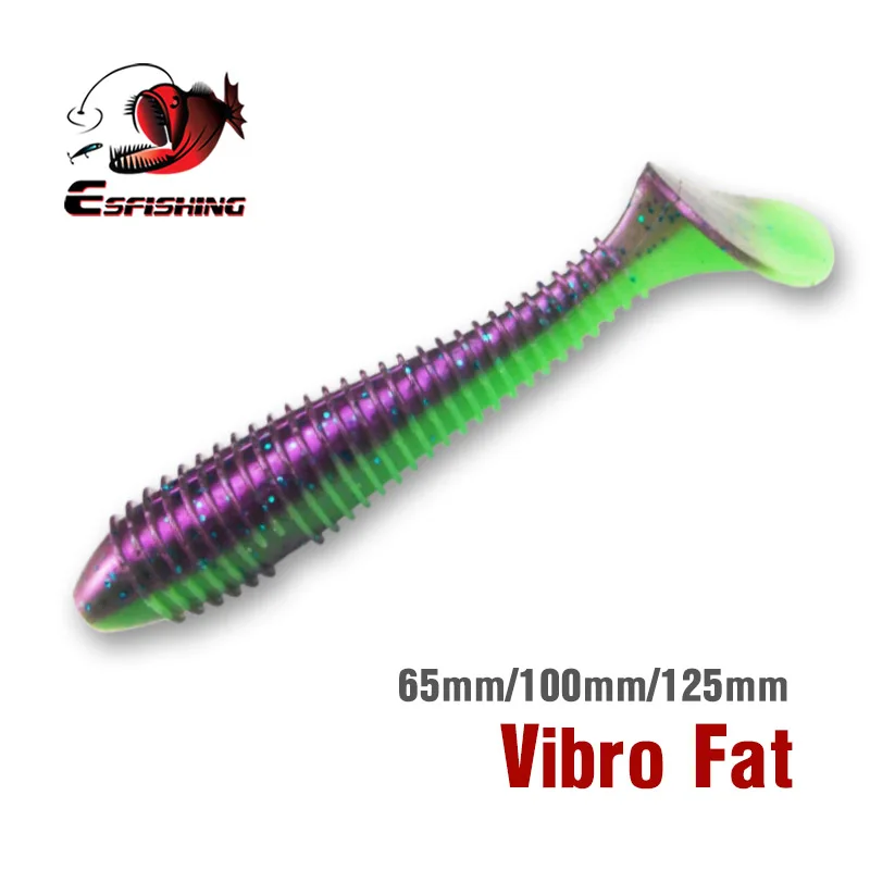 KESFISHING приманка Shad Swimbait Вибрирующая Толстая Мягкая 65 мм 100 125 для рыбалки идеальная мягкая джиг рыбалки|silicone