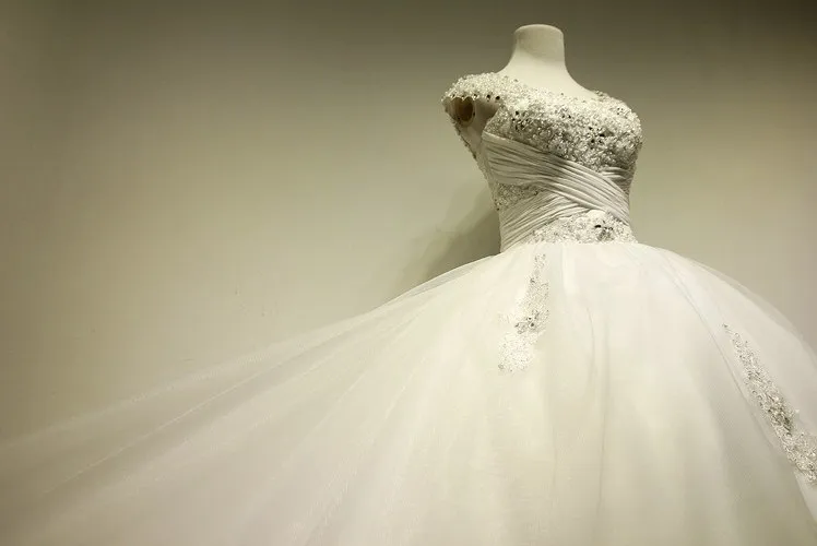 vestido de noiva Casamento романтическое длинное свадебное платье со стразами Новое модное милое бальное свадебное платье