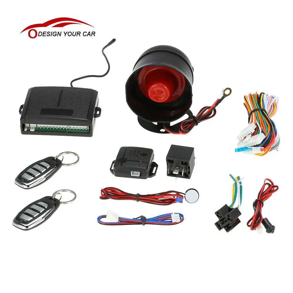 

1-Way Auto Car Vehicle Security System Protection Burglar Alarm with Siren 2 Remote for Kia Rio Skoda Subar Honda Civic Audi A3